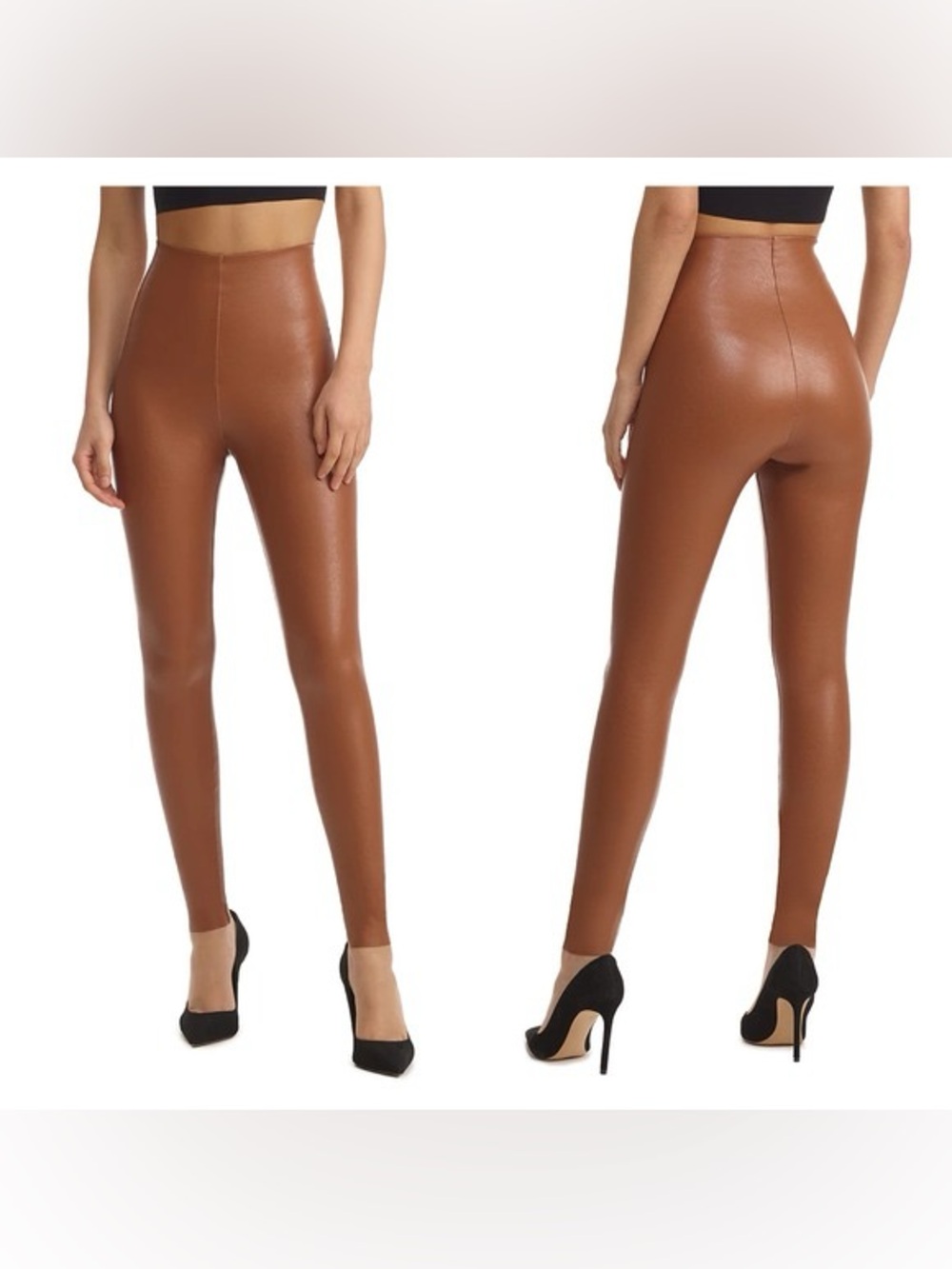 COMMANDO Pants Womens Faux Leather Legging cocos Full Length size L